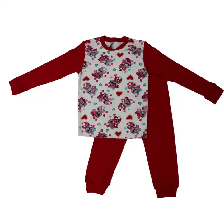KIRMIZI KALPLİ PİJAMA TAKIMI