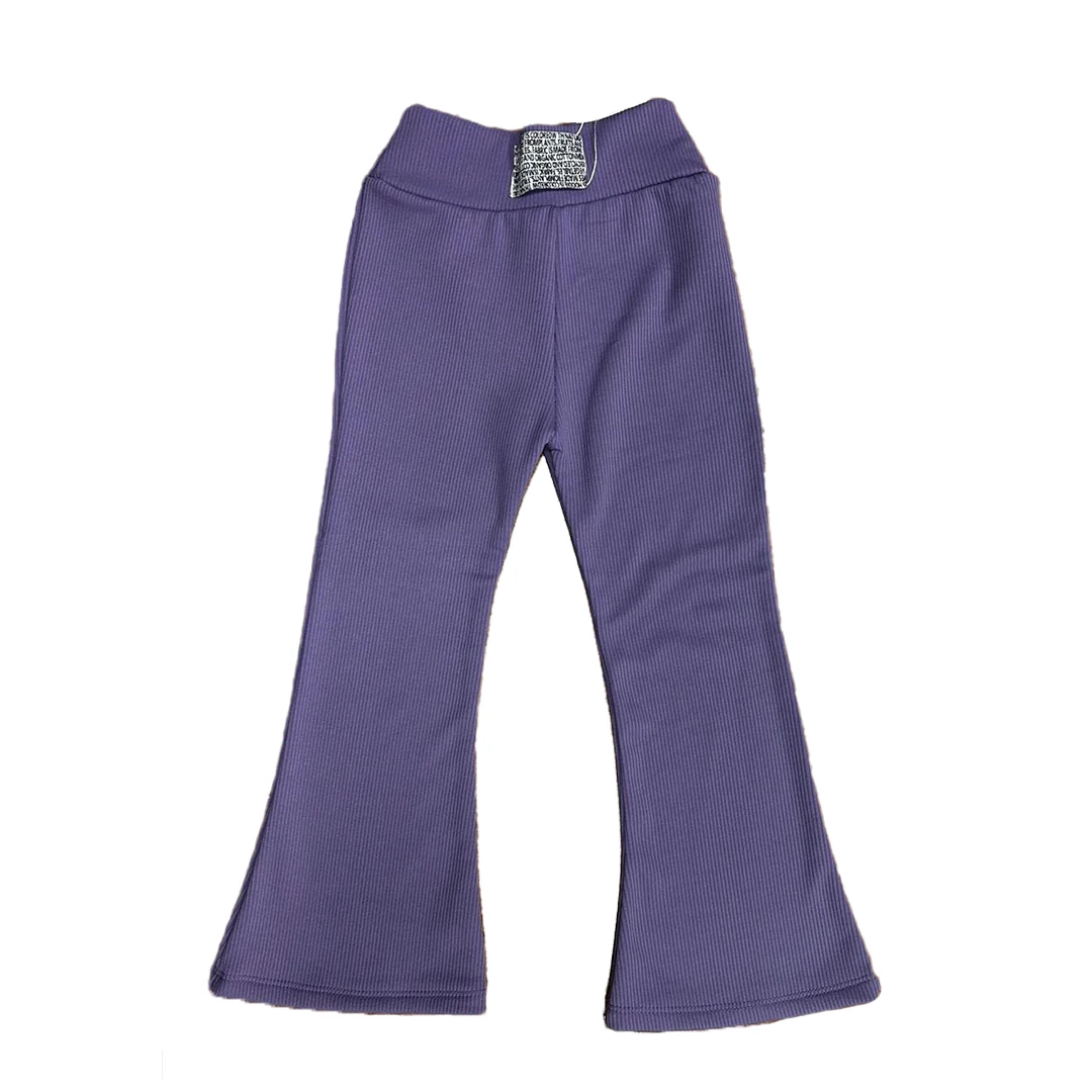 ŞARDONLU FİTİLLİ İSPANYOL TAYT - Mor