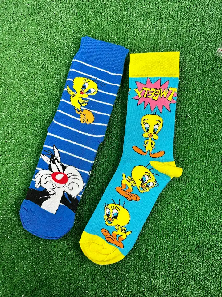 Tweety ve Sylvester Çift Soket Çorap