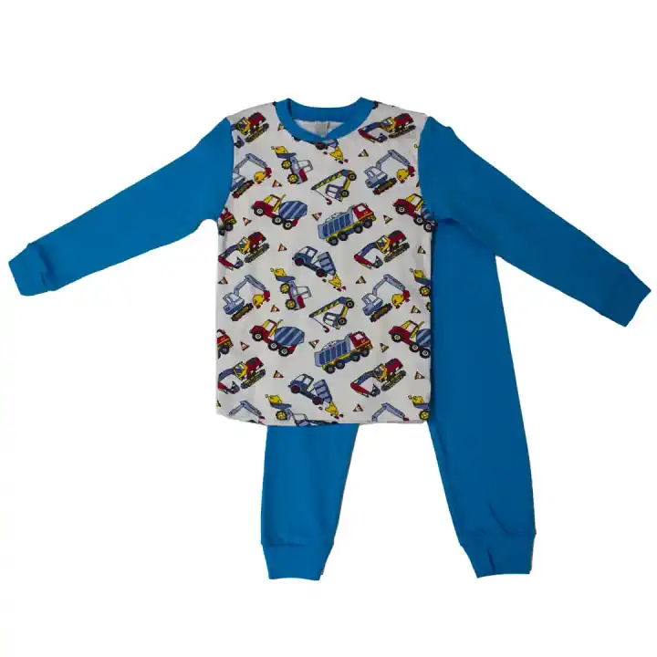 KAMYONLU MAVİ PİJAMA TAKIMI