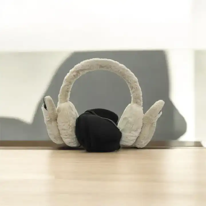 UNISEX YETİŞKİN VE ÇOCUK PREMIUM PIKACHU PELUŞ KULAKLIK - Krem