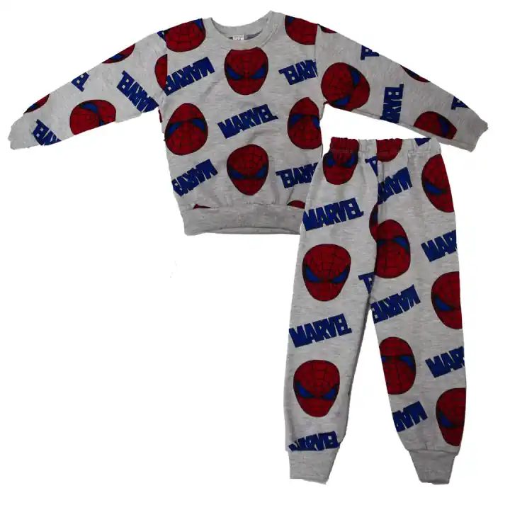 SPIDERMAN GRİ MASKELİ PİJAMA TK