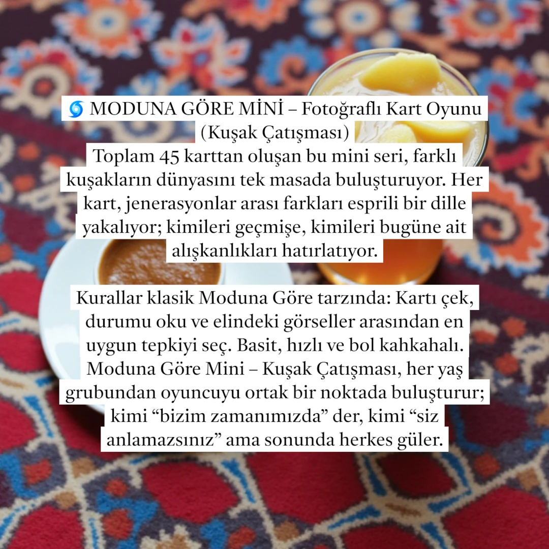 MODUNA GÖRE MİNİ FOTOĞRAFLI KART OYUNU KUŞAK ÇATIŞMASI