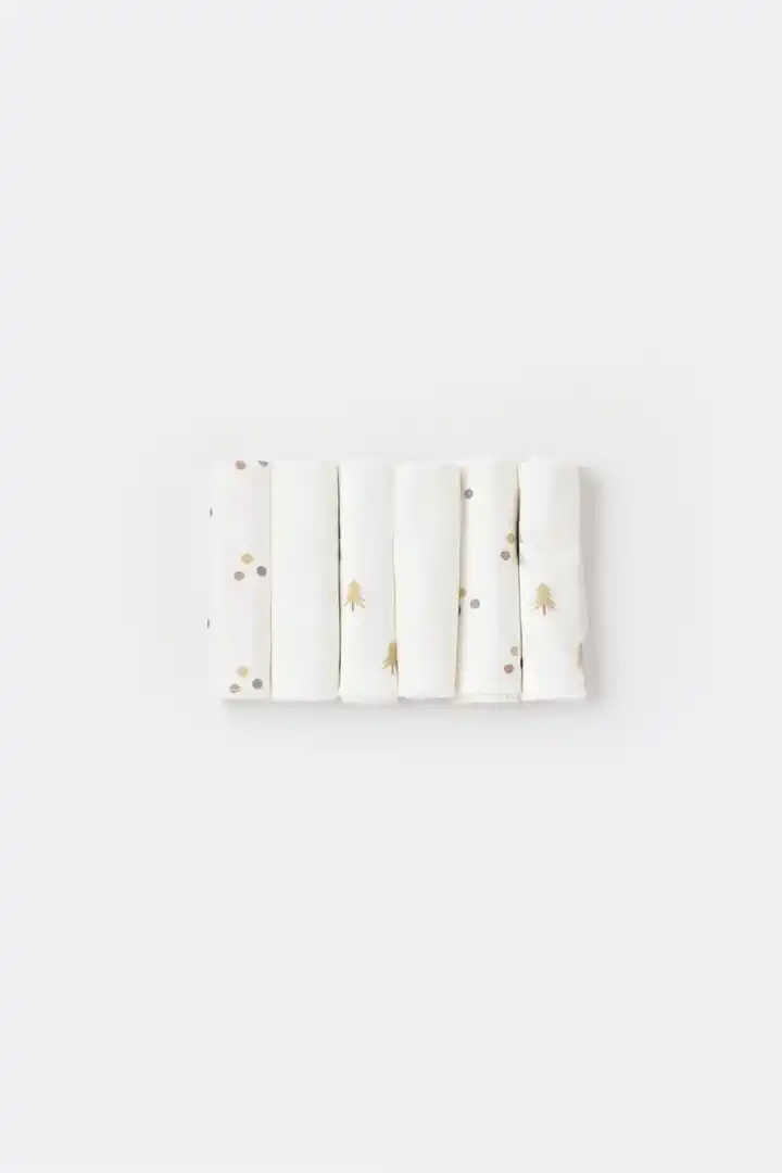 BIORGANIC 6 LI DESENLİ MENDİL