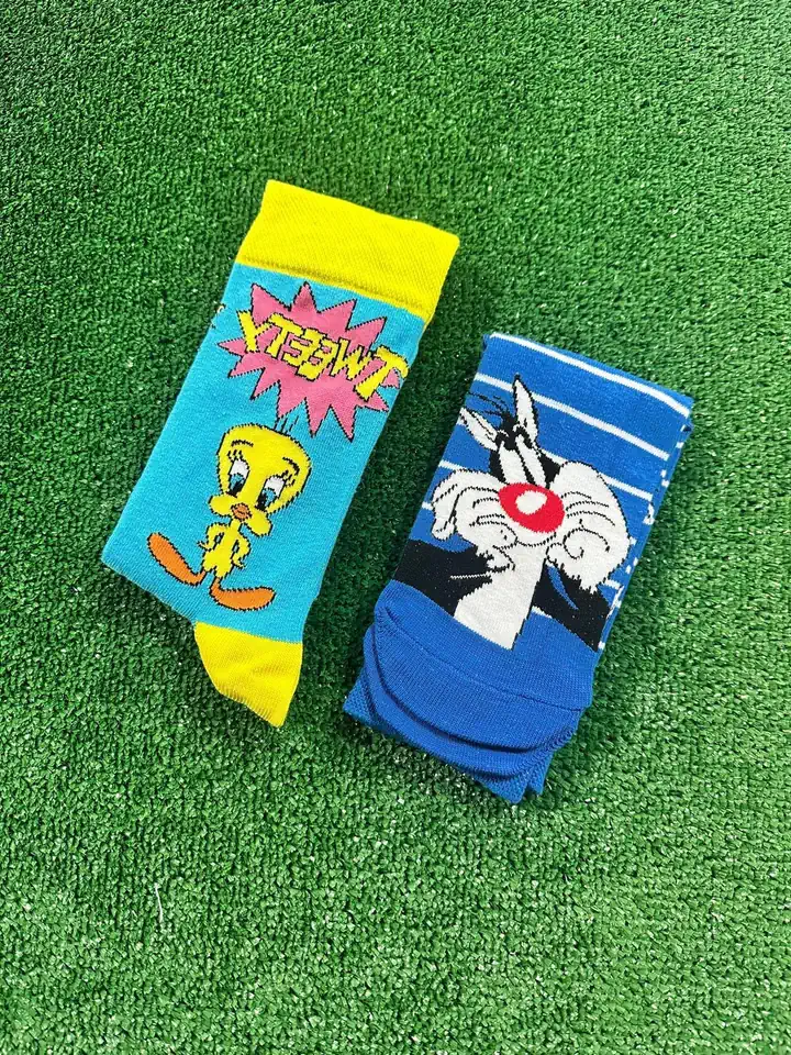 Tweety ve Sylvester Çift Soket Çorap
