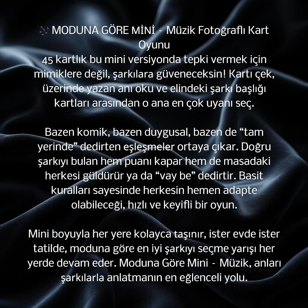 MODUNA GÖRE MİNİ MÜZİK FOTOĞRAFLI KART OYUNU