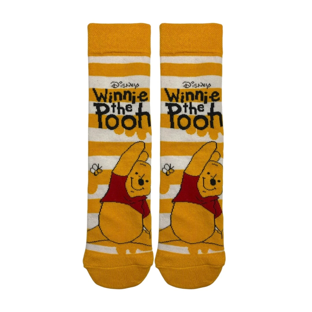 WINNIE THE POOH ÇİZGİLİ SOKET ÇORAP