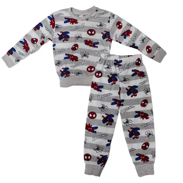 SPIDERMAN GRİ ÇİZGİLİ PİJAMA TK