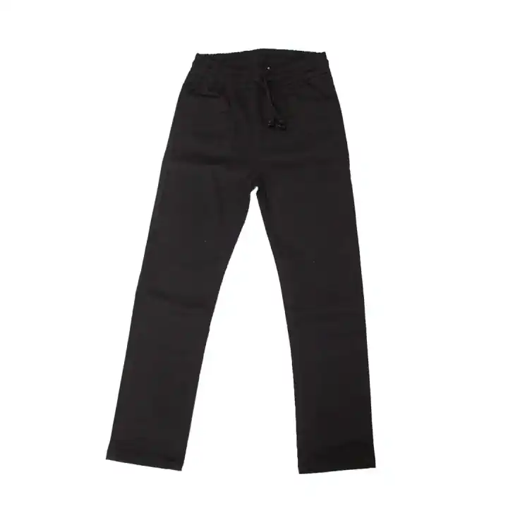 KANVAS DÜZ PANTOLON - Siyah