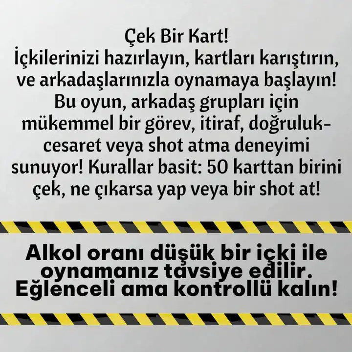 Çek Bi' Kart Arkadaşlara Özel Mini Shot Oyunu