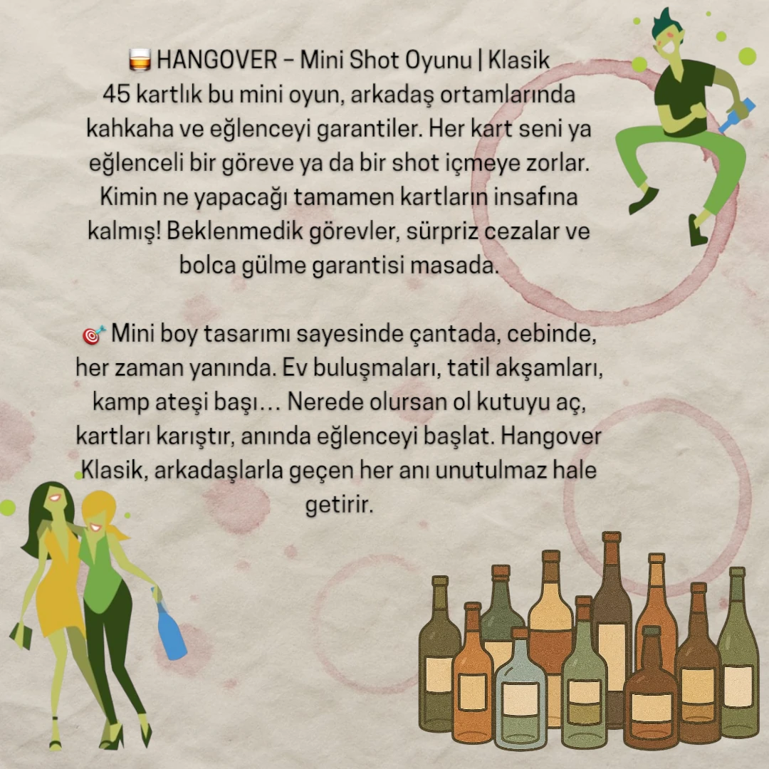 Hangover Mini Shot Oyunu | Klasik
