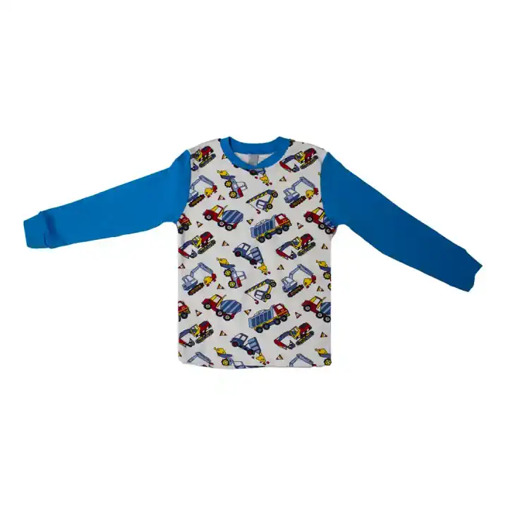 KAMYONLU MAVİ PİJAMA TAKIMI