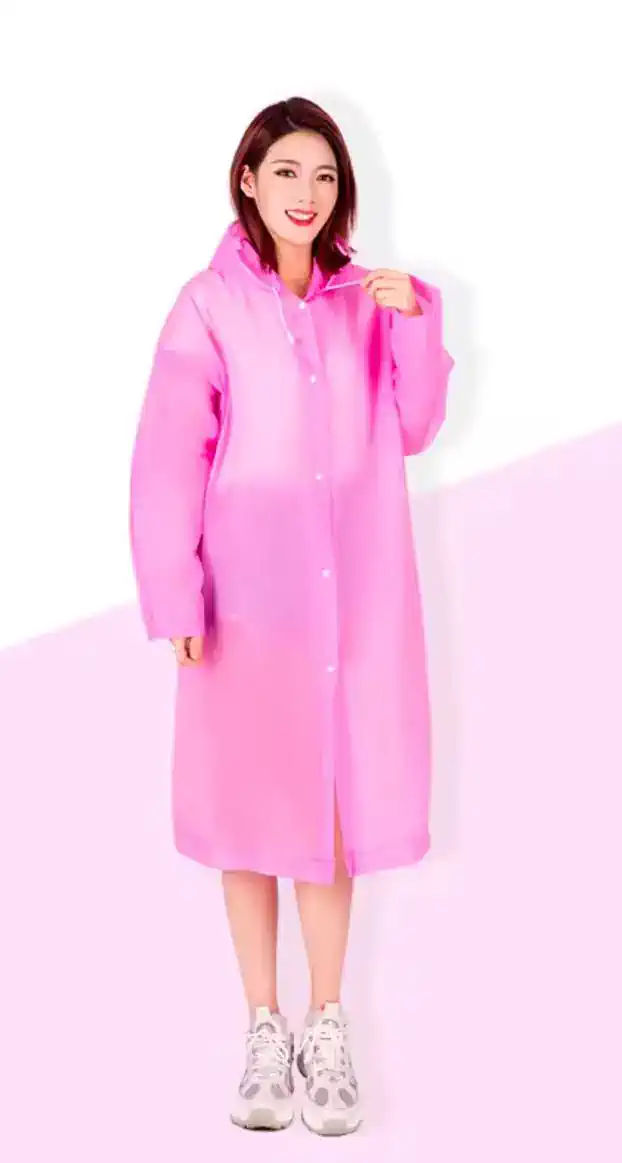 UNISEX YETİŞKİN YAĞMURLUK ONE SIZE - Pembe