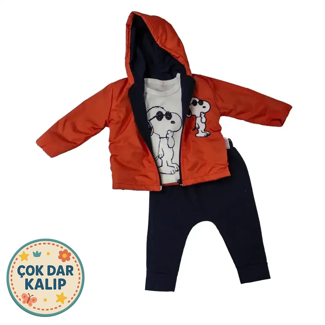 KİREMİT SNOOPY YAĞMURLUK 3 LÜ TK.