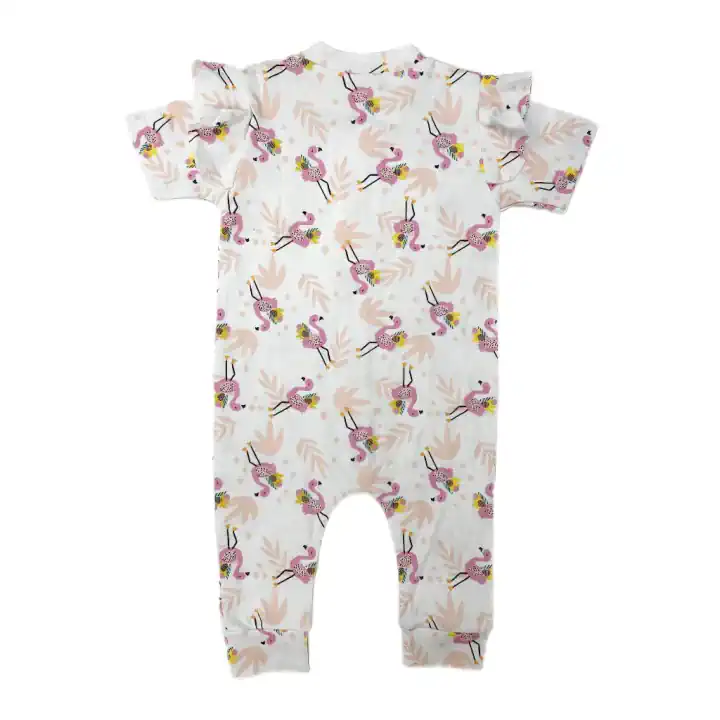 BANDANALI FLAMİNGO DESENLİ KISA KOL TULUM