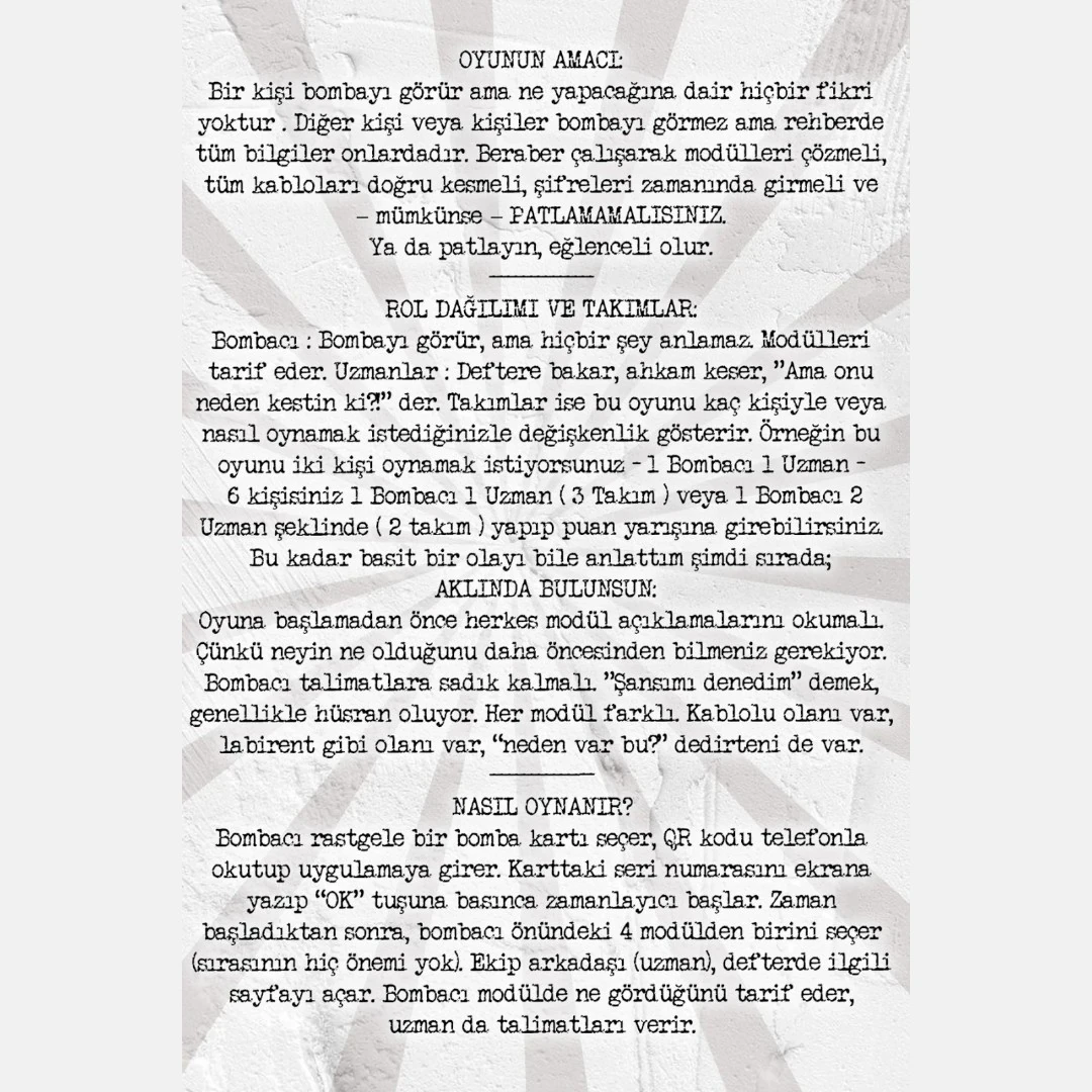 BOMBA İMHA OYUNU 1. SERİ