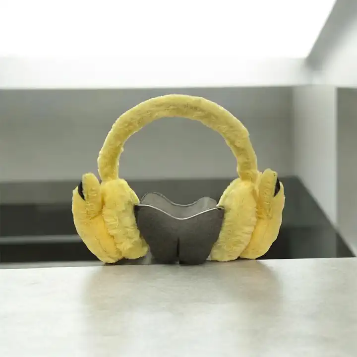 UNISEX YETİŞKİN VE ÇOCUK PREMIUM PIKACHU PELUŞ KULAKLIK - Sarı