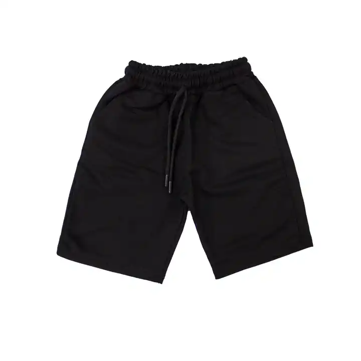 DESENSİZ UNISEX ŞORT - Siyah