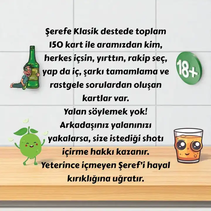 Şerefe Klasik Shot Oyunu Büyük Boy