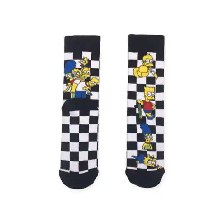 Simpsons Damalı Soket Çorap