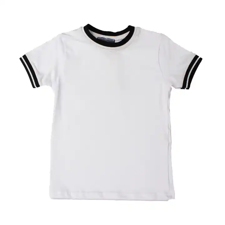 LASTİK YAKA ÇOCUK TİŞÖRT - Beyaz