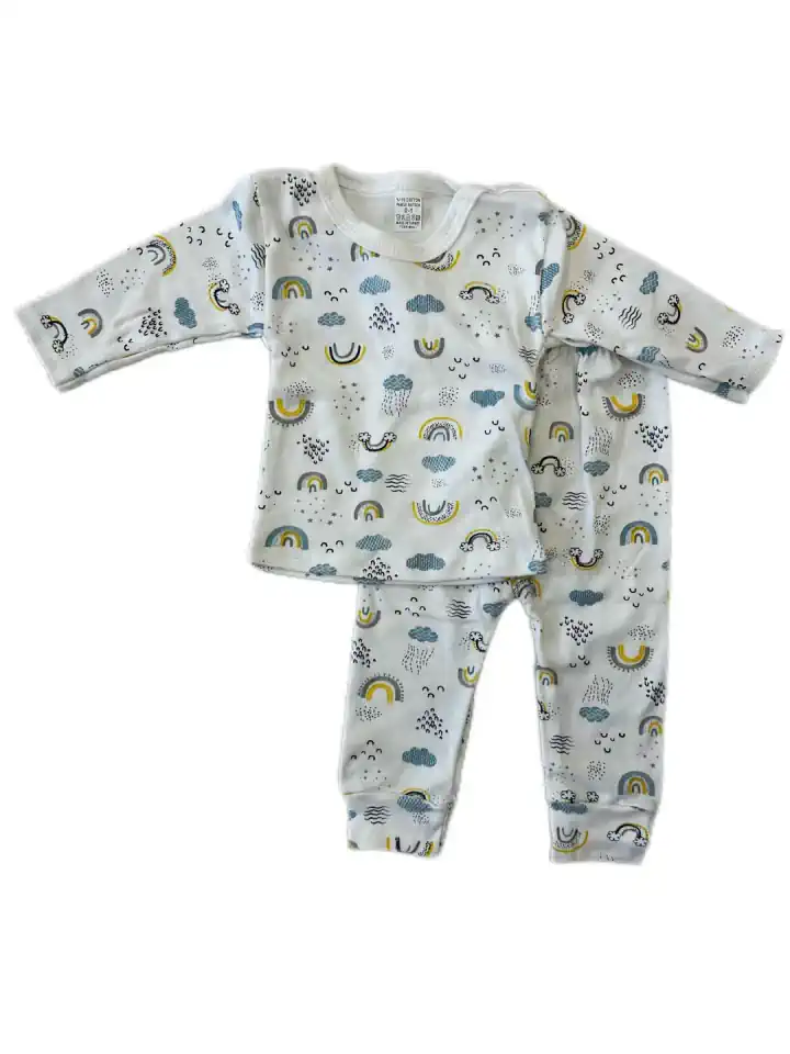 GÖKKUŞAĞI BEBEK PİJAMA TAKIMI - Mavi