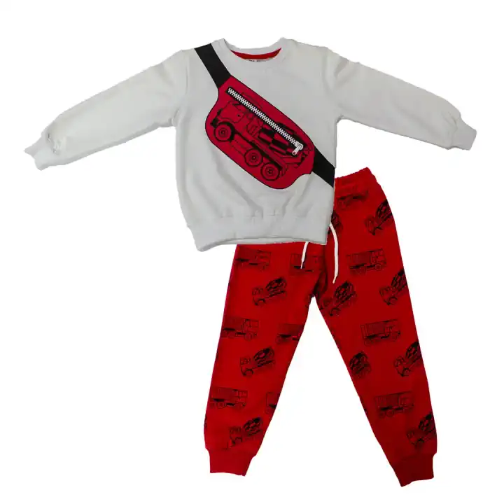 BEL ÇANTA BASKI EŞOFMAN TK. - Kırmızı