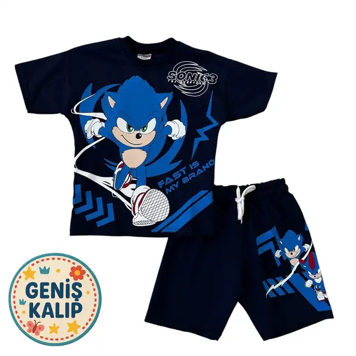 LACİVERT SONIC ŞORTLU TAKIM