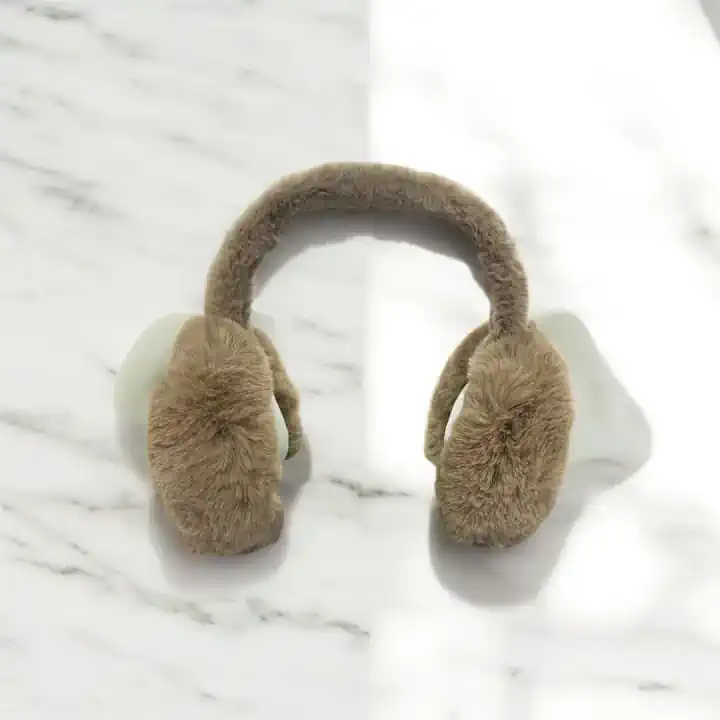 UNISEX YETİŞKİN VE ÇOCUK PREMIUM PELUŞ KULAKLIK - Kahverengi