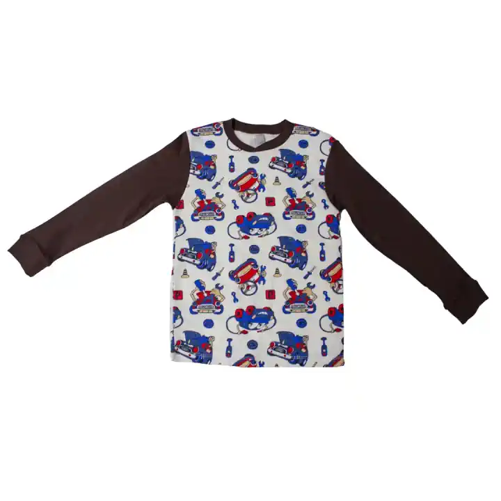 ARABALI KAHVERENGİ PİJAMA TAKIMI