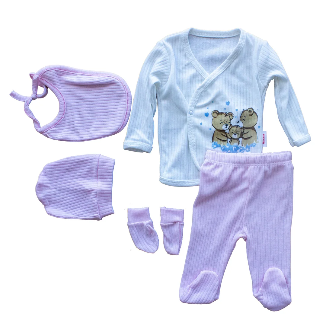 5 Lİ BEBEK TAKIM - Pembe
