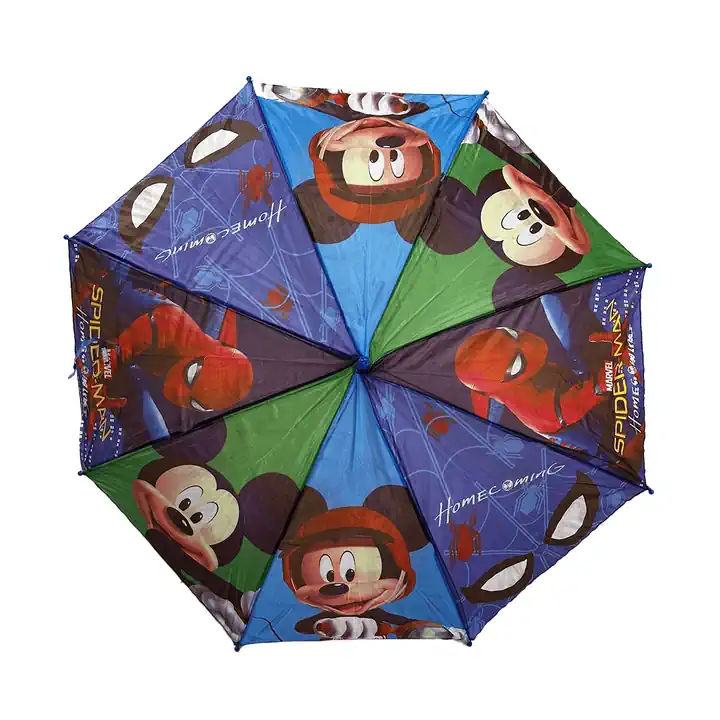 MICKEYLİ VE SPIDERMANLİ DÜDÜK HEDİYELİ ŞEMSİYE