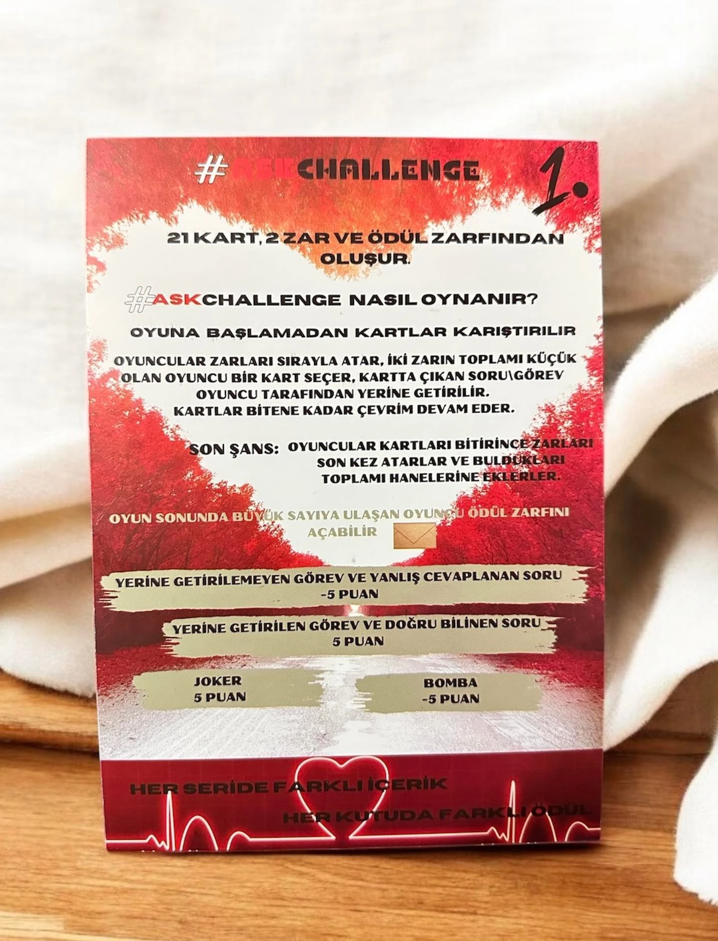 Aşk Challenge Şans Mı Cesaret Mi Kart Oyunu