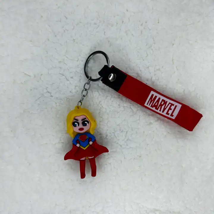 3D SİLİKON SUPER GIRL ANAHTARLIK