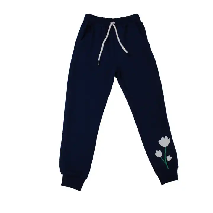 BEYAZ LACİ ÇİÇEKLİ KISA KOL EŞOFMAN TK.