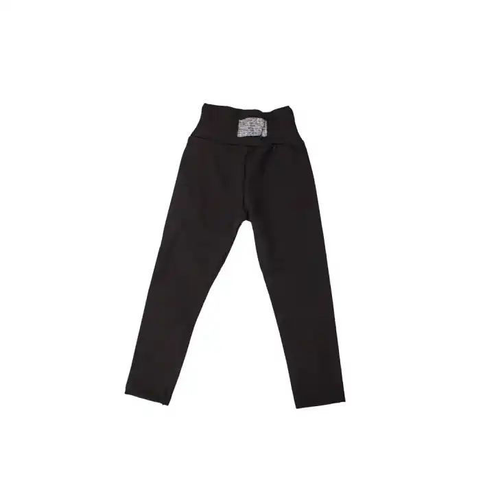 ŞARDONLU FİTİLLİ DÜZ TAYT - Siyah