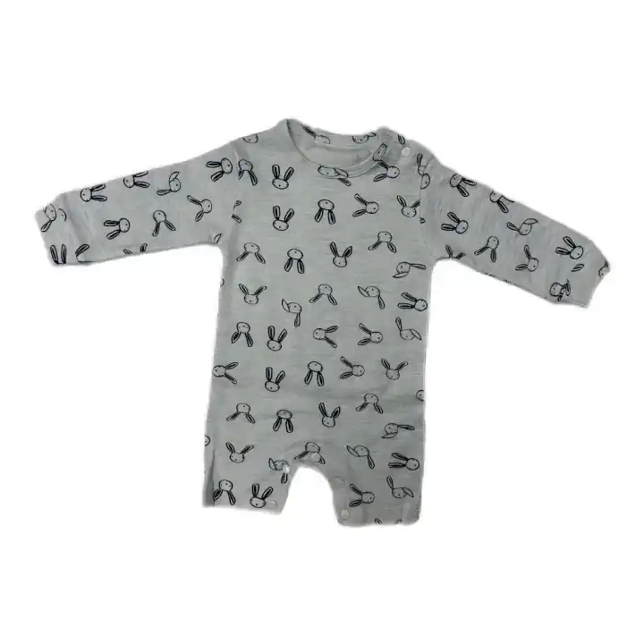 MAVİ TAVŞAN DESENLİ UZUN KOL TULUM