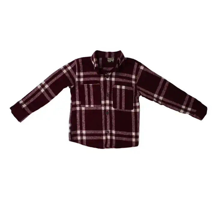 ÇOCUK ODUNCU GÖMLEK - Bordo