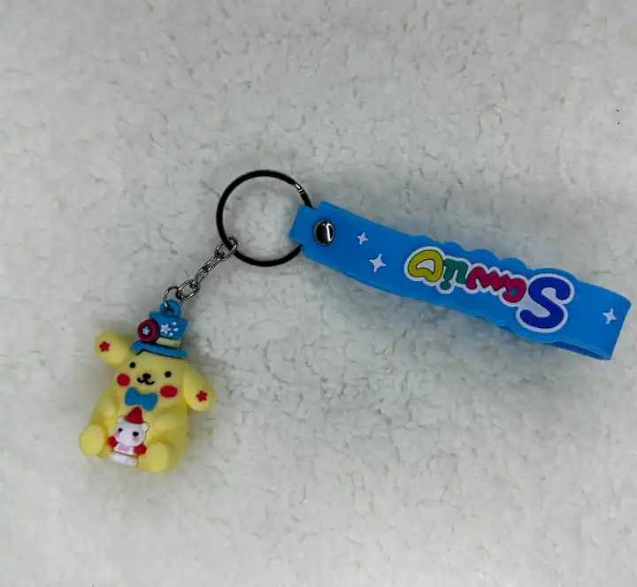 3D SİLİKON POMPOMPURIN ANAHTARLIK