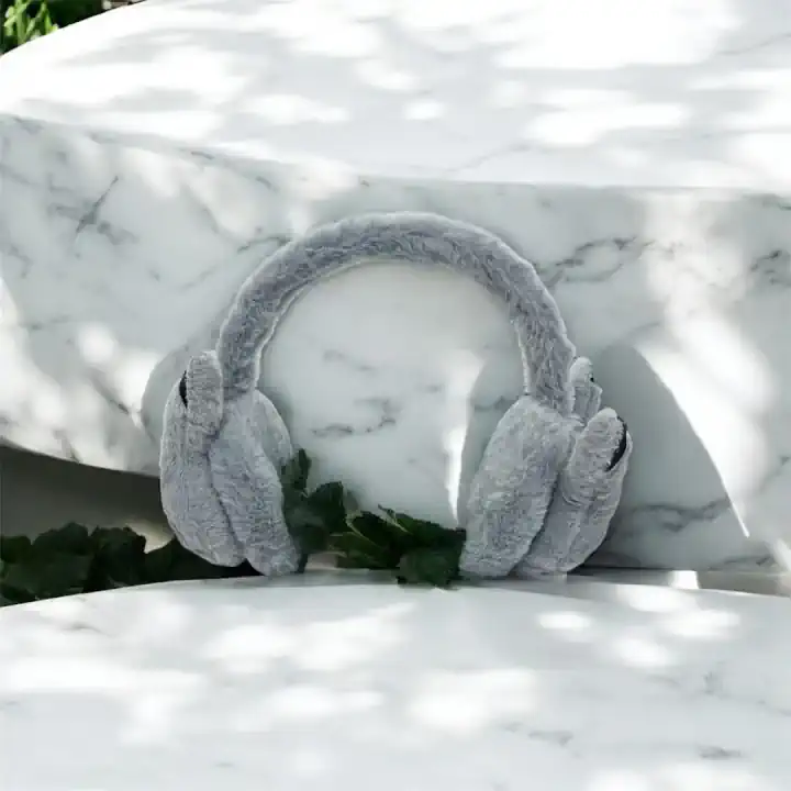 UNISEX YETİŞKİN VE ÇOCUK PREMIUM PIKACHU PELUŞ KULAKLIK - Gri