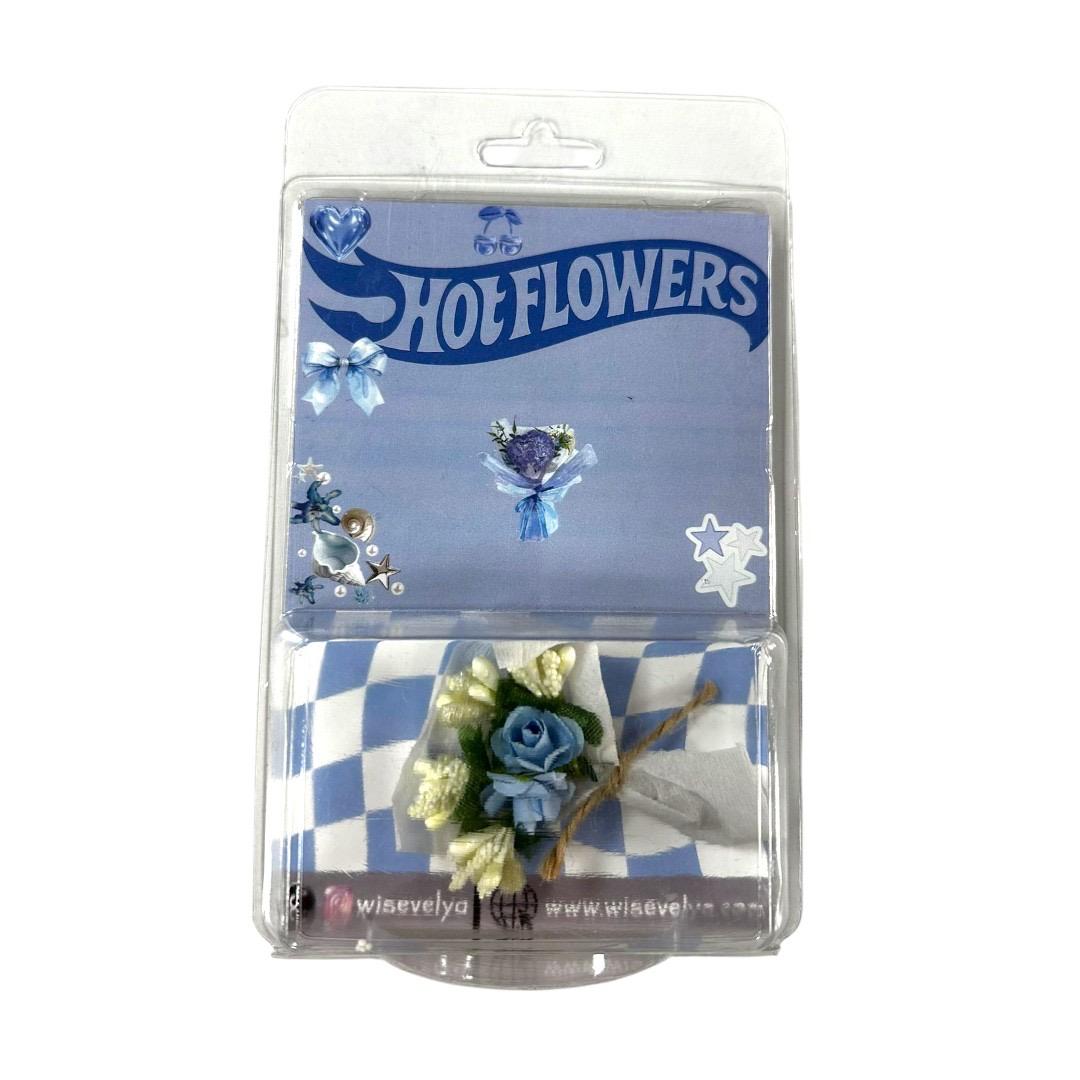 HOT FLOWERS MİNİ ÇİÇEK BUKETİ - Mavi
