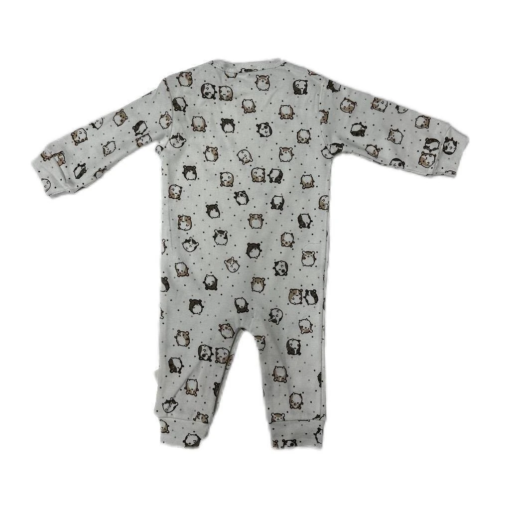 KAHVERENGİ FARE DESENLİ UZUN KOL TULUM