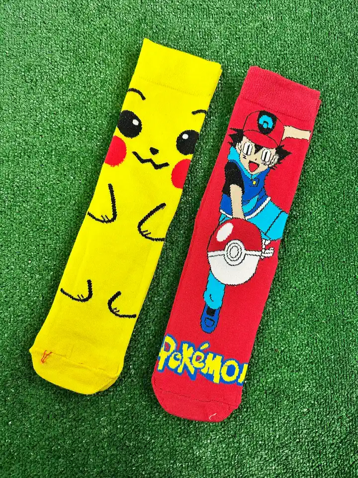 Ash ve Pikachu Çift Soket Çorap