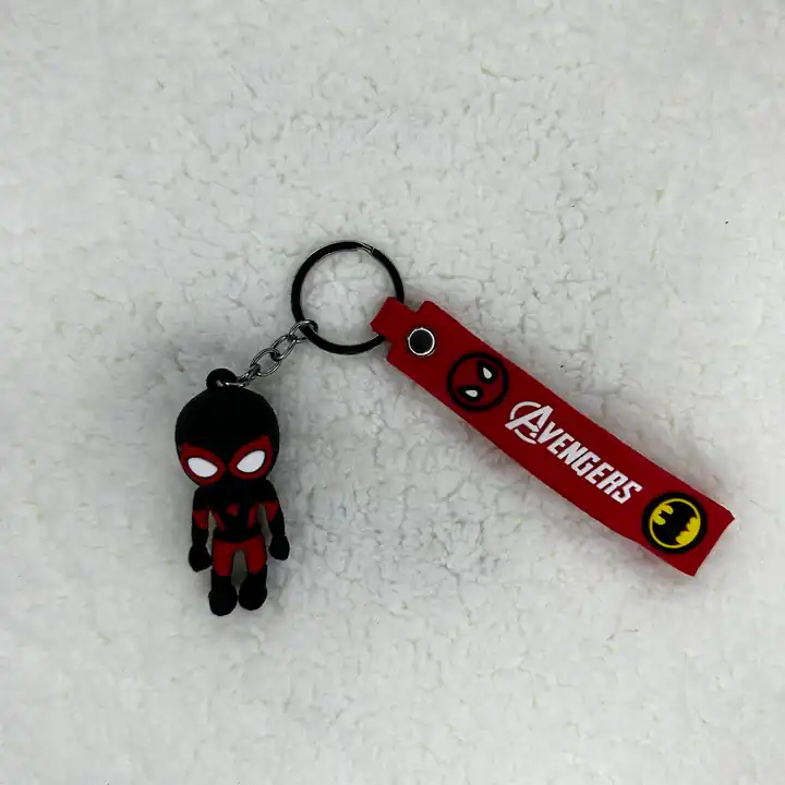 3D SİLİKON SİYAH SPIDERMAN ANAHTARLIK