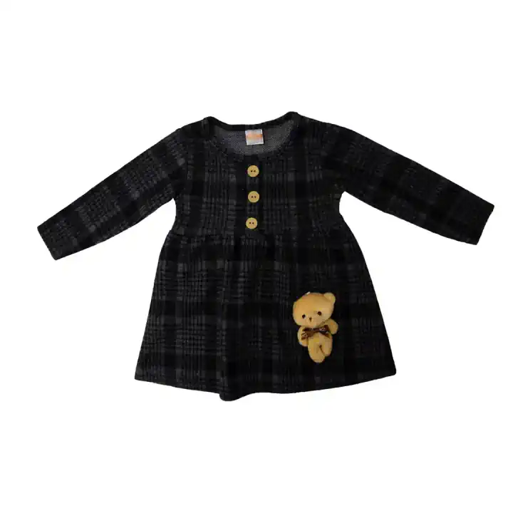 AYICIKLI EKOSELİ ÇOCUK ELBİSE - Antrasit