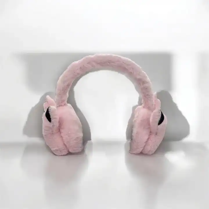 UNISEX YETİŞKİN VE ÇOCUK PREMIUM PIKACHU PELUŞ KULAKLIK - Pembe