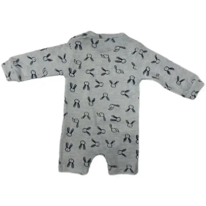 MAVİ TAVŞAN DESENLİ UZUN KOL TULUM