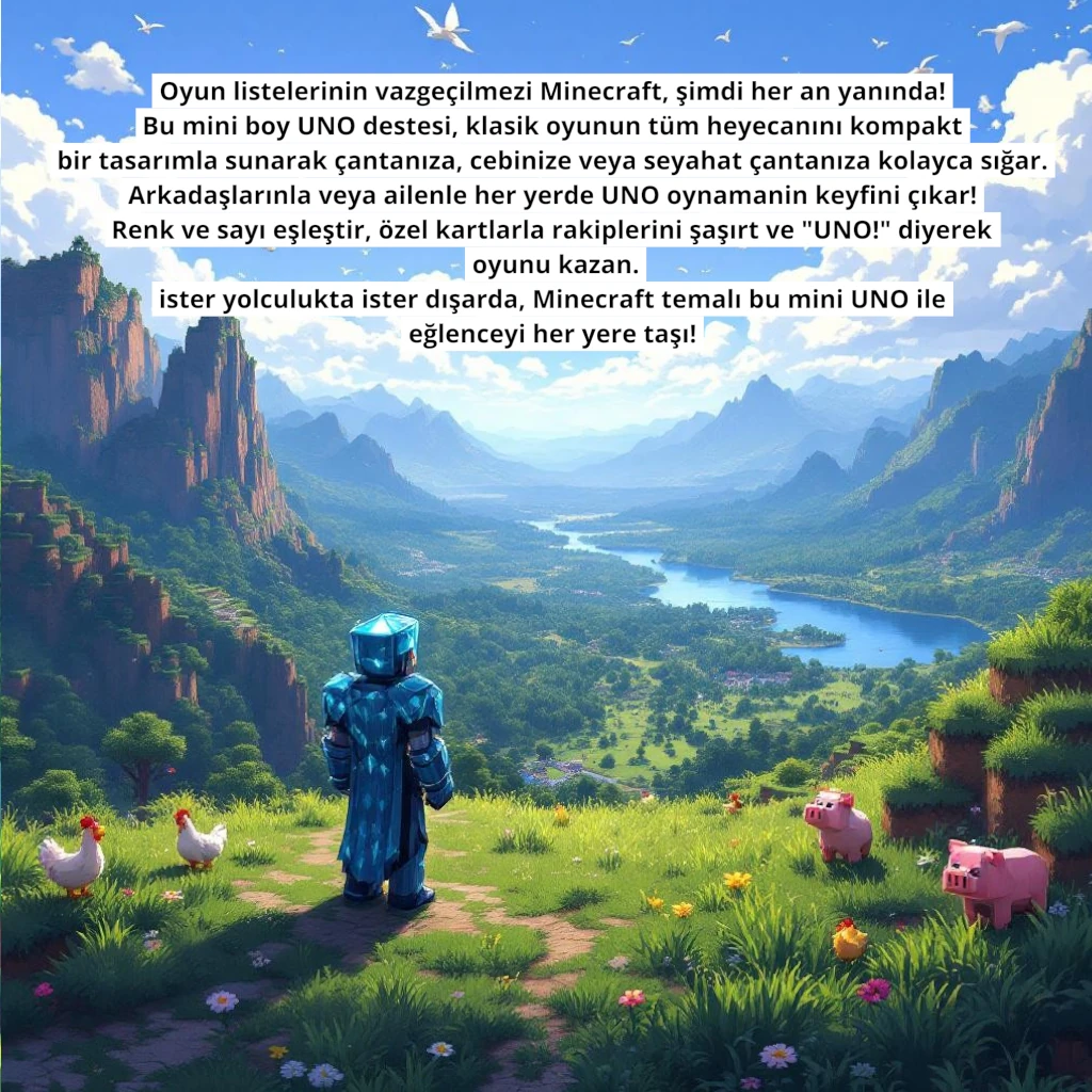 Minecraft UNO Mini Oyun Kartı