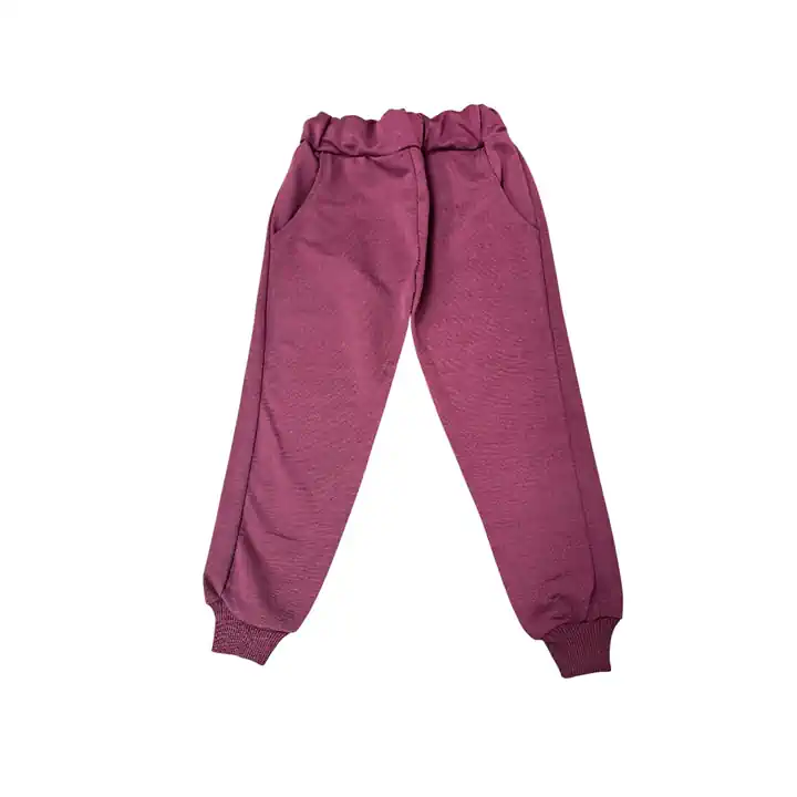 ÇOCUK LASTİK PAÇA EŞOFMAN ALTI - Mürdüm