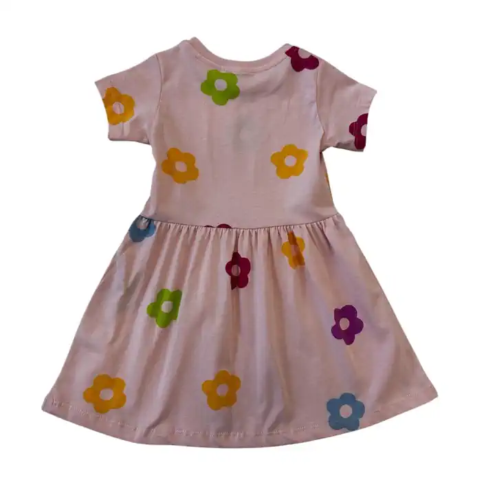 SOMON ÇİÇEKLİ KISA KOL ELBİSE